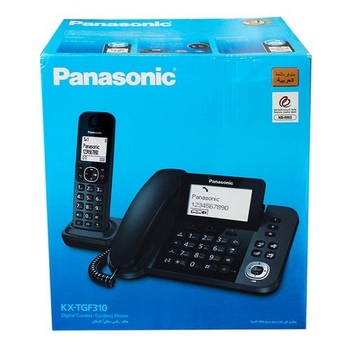 Panasonic Téléphone Fixe Sans Fil - KX-TGF310 - Noir