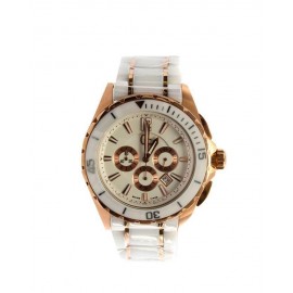 Montre Homme Cadran Rond - Blanc/Or